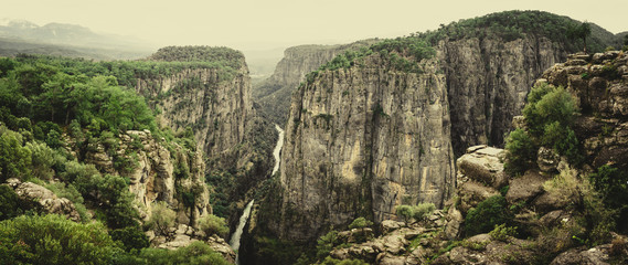 Amazing Tazi Canyon (Bilgelik Vadisi) in Manavgat, Antalya, Turkey. Great valley. Beauty in nature.