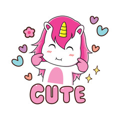 cute unicorn expression