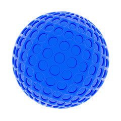 3d rendering of structured blue ball