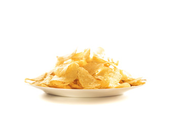 potato chips on a white plate