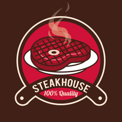Steakhouse bbq poster