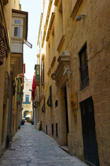 typische enge Gasse in Mdina/Malta