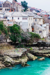 City of Mostar on the Neretva River, Bosnia-Herzegovina