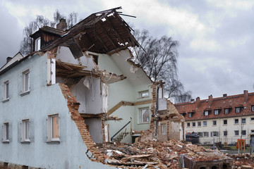 demolition of a house
