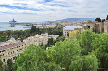Panorama of Malaga, Spain