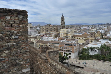 Panorama of Malaga, Spain