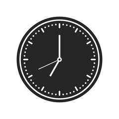 Wall clock icon on white background, for any occasion