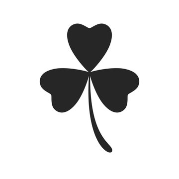 Clover flat icon on white background, for any occasion