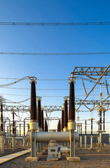 Large voltage boost transmission station for solar photovoltaic base