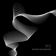 Abstract Vector Background. Wave lines illustration