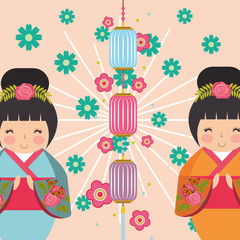 japanese kokeshi doll kimono