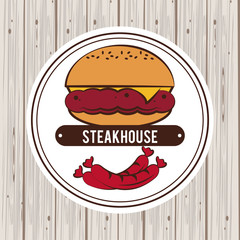 Steakhouse bbq poster