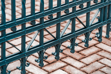 The new metal fence