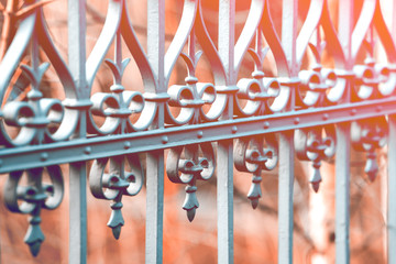 The new metal fence