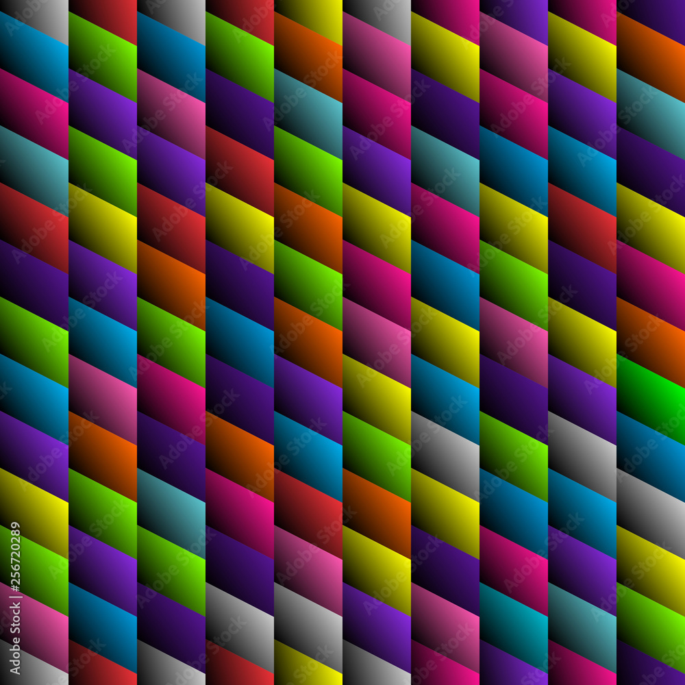 Poster abstract seamless background pattern with rhomboids. vector graphic 3d illustration in full color.