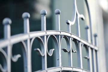 The new metal fence