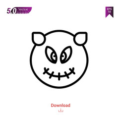 Outline sprite icon isolated on white background. Popular icons for 2019 year. holiday-compilation. Graphic design, mobile application, logo, user interface. EPS 10 format vector