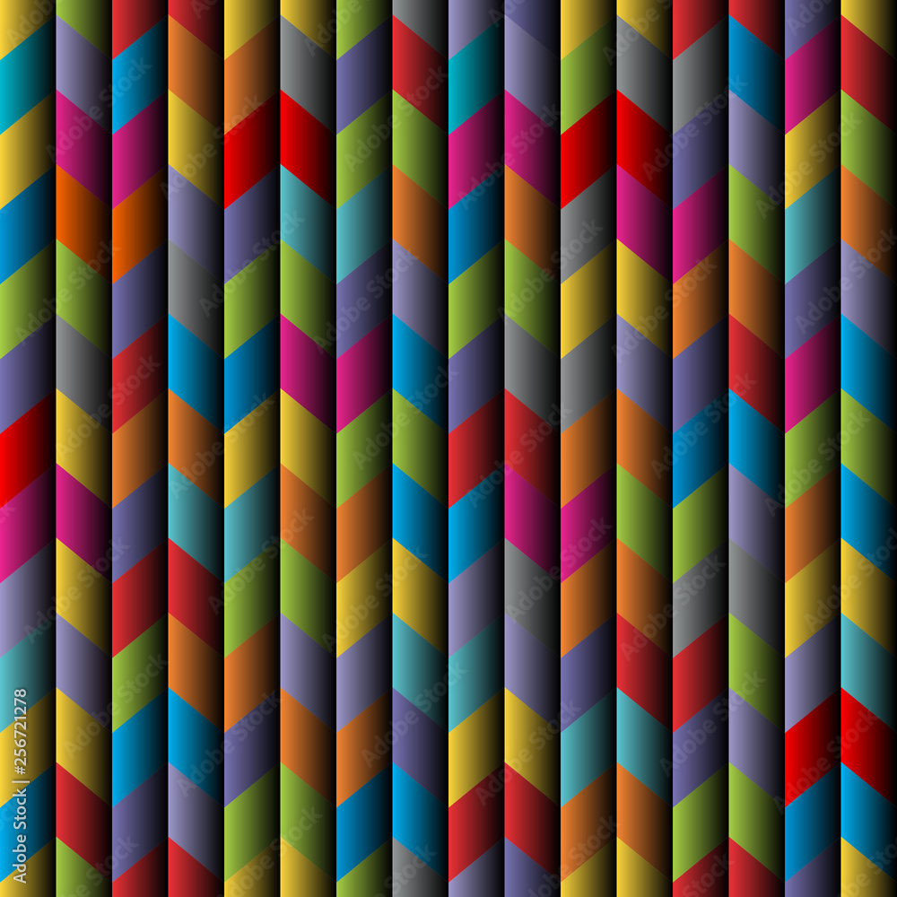 Poster abstract seamless background pattern with rhomboids. vector graphic 3d illustration in full color.