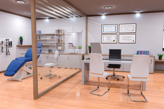 doctor office or examination room in a hospital. Medical healthcare background.
