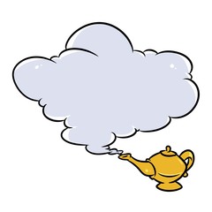 Aladdin Magic Lamp Jin Cloud cartoon 