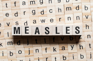 Measles word concept