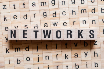 Networks word concept
