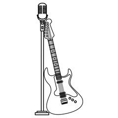 guitar electric and microphone instruments
