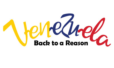 Venezuela. Back to a Reason. Political slogan. Hand lettering, flag colors