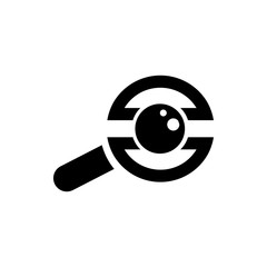 Appearance, aspect, design, eye, look, view, creative vision black color  icon