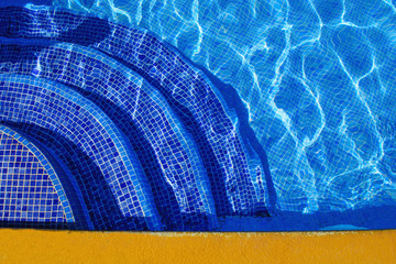 stairs into the swimming pool