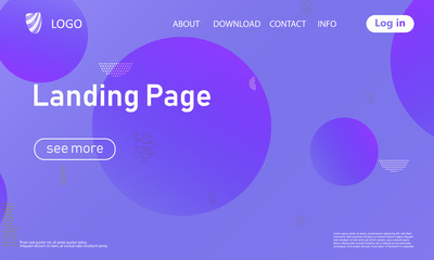 Landing page. Geometric background.