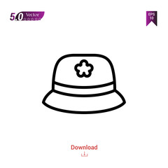 Outline hat icon. hat icons vector isolated on white background. Popular icons for 2019 year. Graphic design, mobile application, logo, user interface. EPS 10 format vector