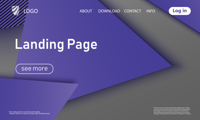 Website landing page. Material design.