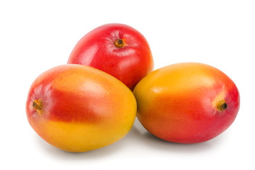Mango fruit isolated on white background close-up