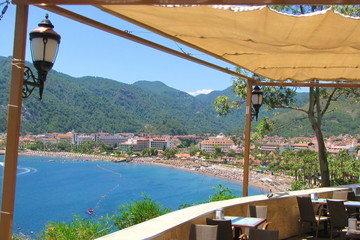 Beach in Icmeler, Turkey