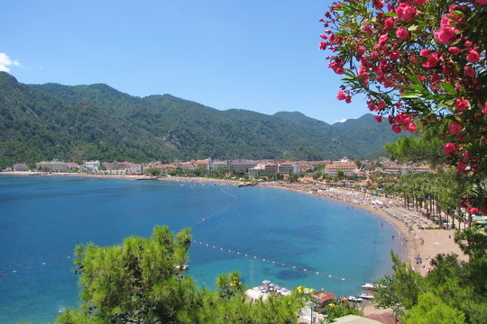 Beach in Icmeler, Turkey