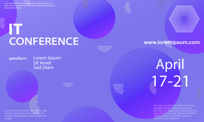 Obraz premium Conference announcement design template