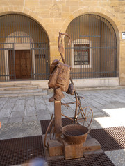 Vistas de las calles de Santo Domingo de la Calzada, en  La Rioja verano de 2018