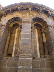 Detalle de los ventanales de La Catedral de Santo Domingo de la Calzada, en  La Rioja verano de 2018