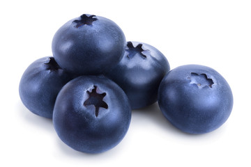 fresh blueberry isolated on white background closeup