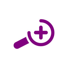 Appearance, aspect, design, eye, look, view, creative vision purple color icon