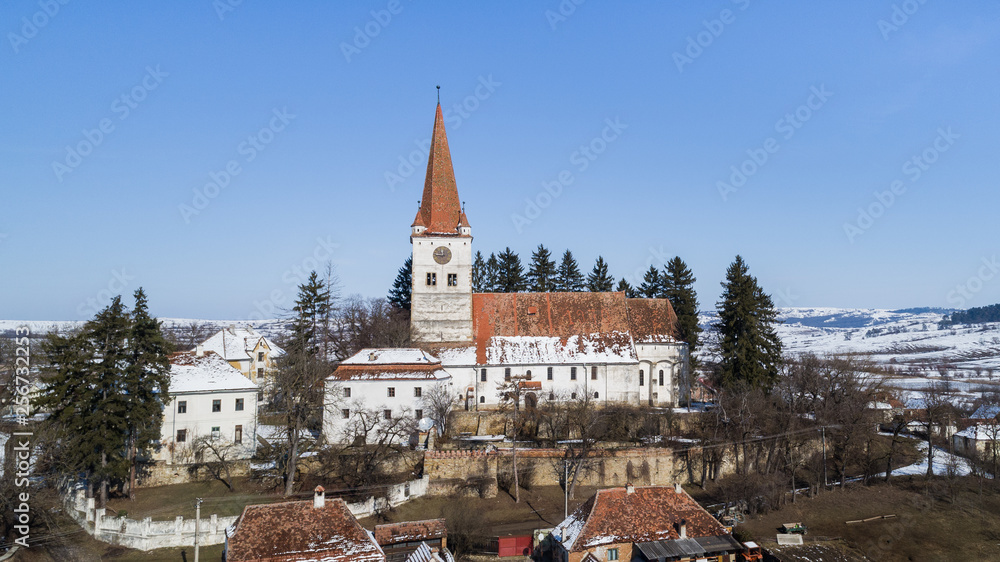 Wall mural cincu medieval church