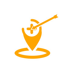 Appearance, aspect, design, eye, look, view, creative vision orange color icon