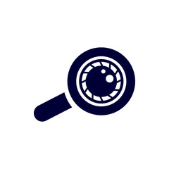 Appearance, aspect, design, eye, look, view, creative vision navy blue color  icon