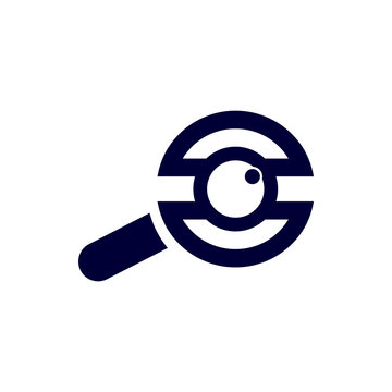 Appearance, aspect, design, eye, look, view, creative vision navy blue color  icon