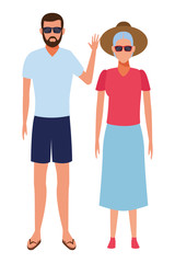 old woman and young man avatar