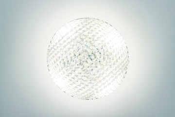 View from the bottom of a beautiful chandelier