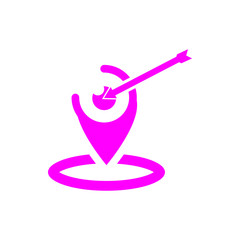Appearance, aspect, design, eye, look, view, creative vision magenta color icon