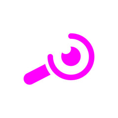Appearance, aspect, design, eye, look, view, creative vision magenta color icon