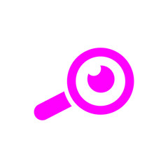 Appearance, aspect, design, eye, look, view, creative vision magenta color icon